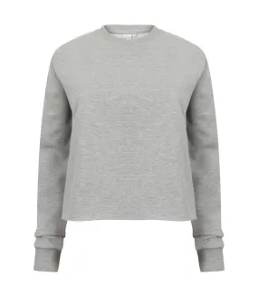 Femme gris Sweatshirt court à coupe ajustée