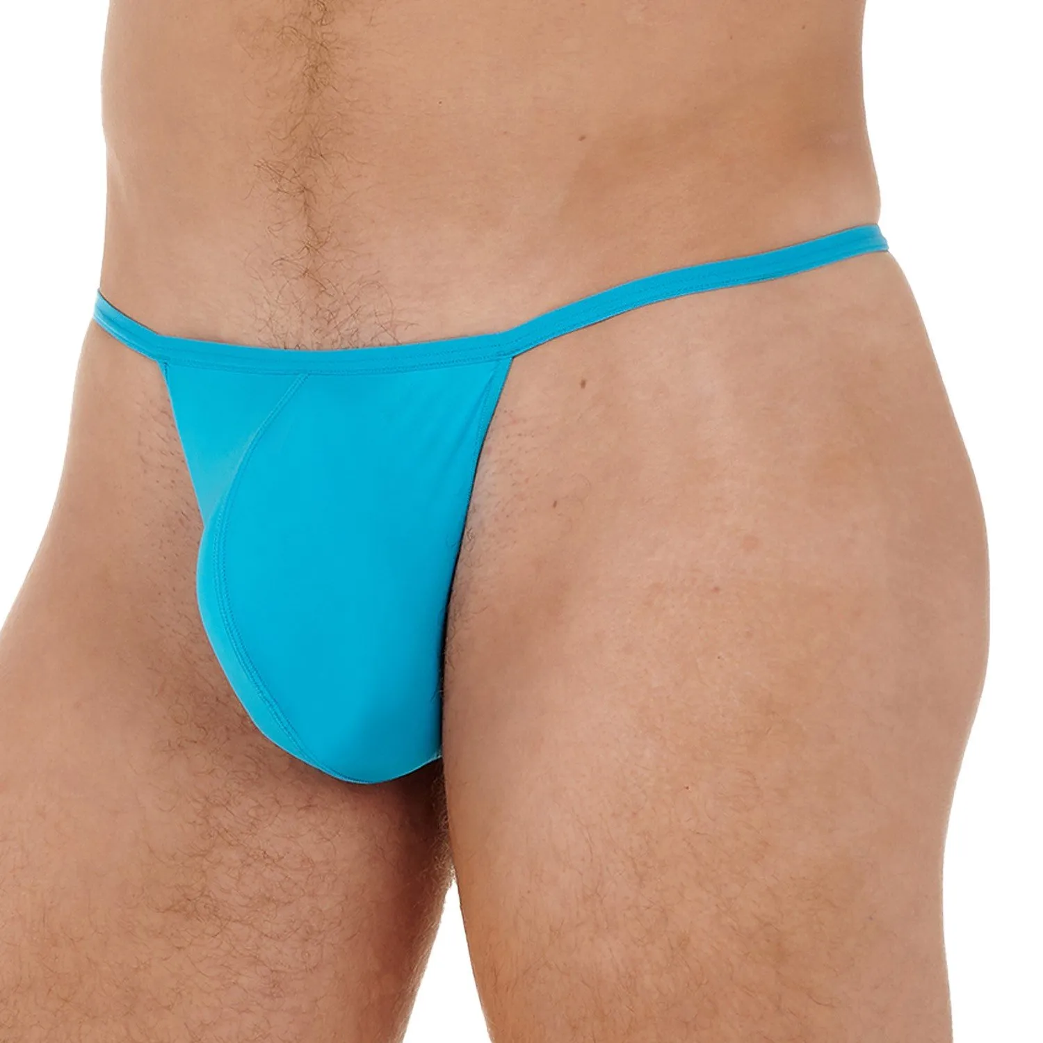 G-String Plume - turquoise - HOM : vente strings homme String HOM