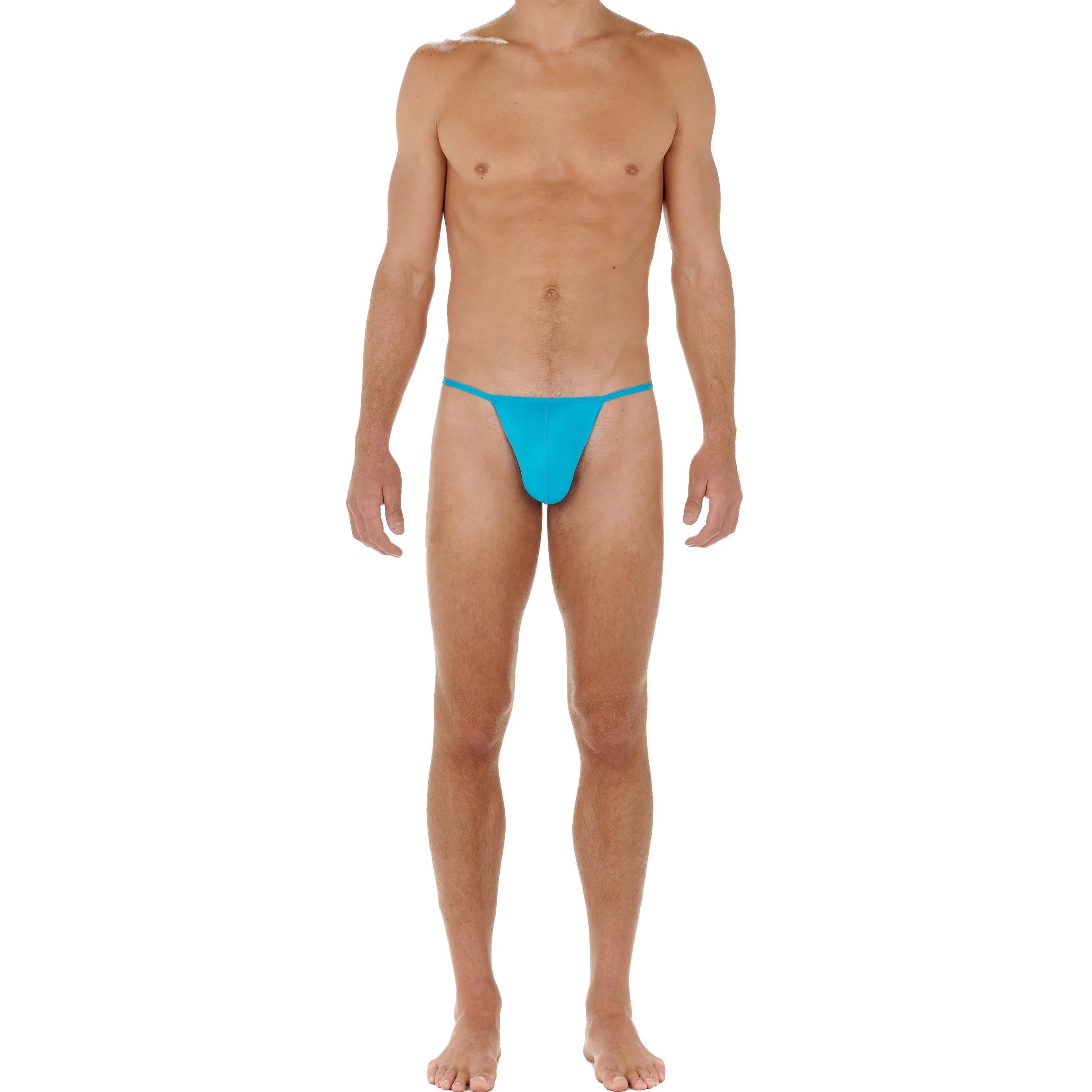 G-String Plume - turquoise - HOM : vente strings homme String HOM