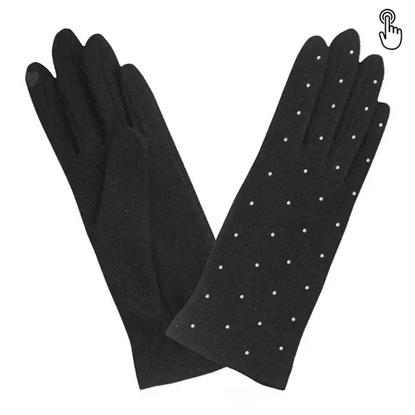 Gants Mailles Prestige Stud TU Laine Noir | Glove Story