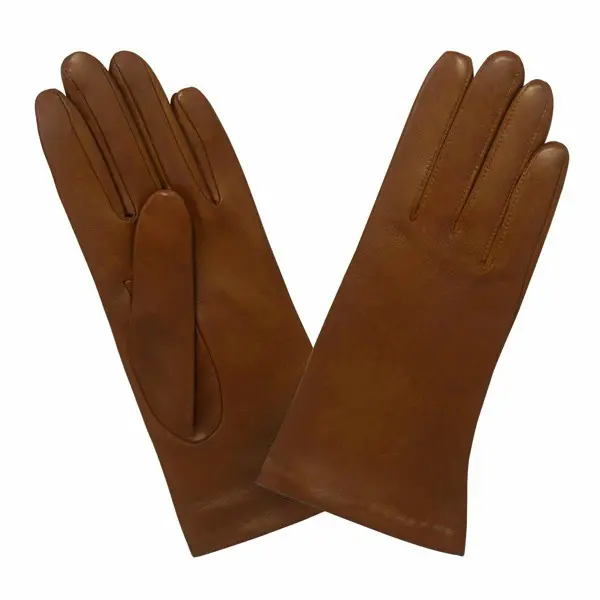 Gants Prestige Classique Soie T7 Cuir d'Agneau Camel | Glove Story