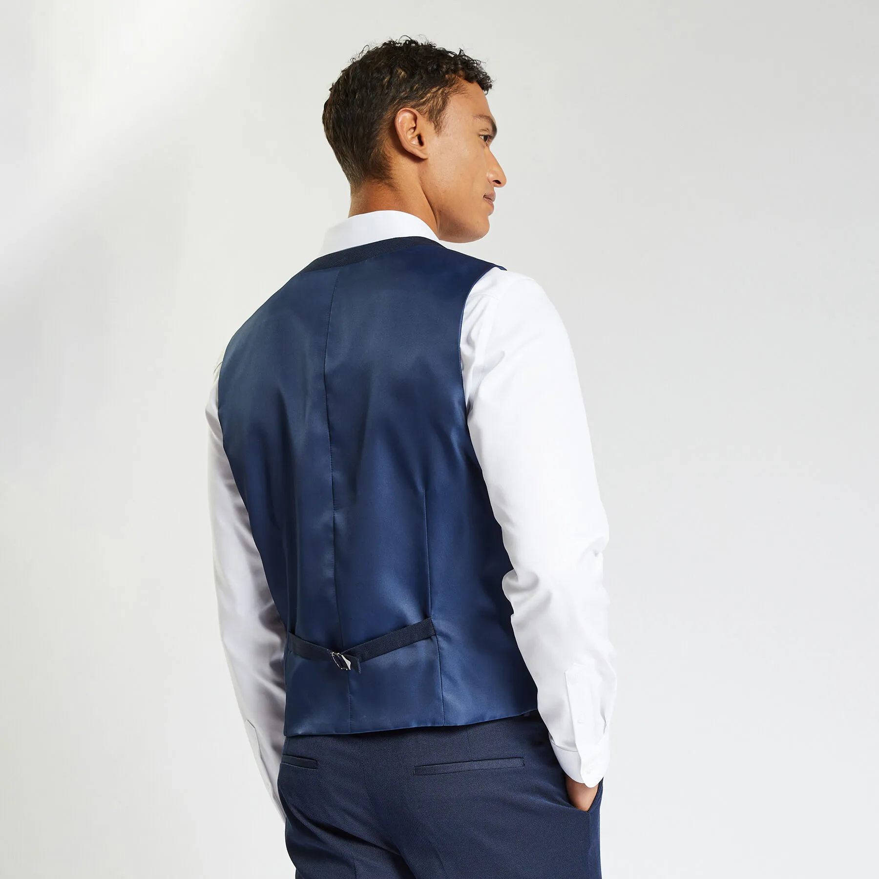 Gilet de costume slim bi-ton Bleu | Jules