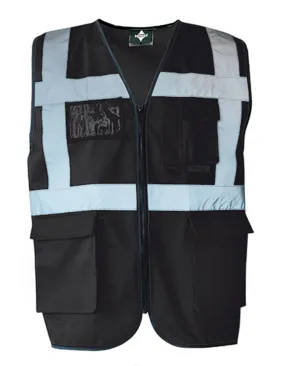 Gilet de sécurité zippé - Chasuble KX802 KXMF - noir 