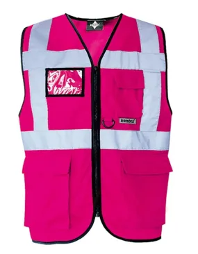 Gilet de sécurité zippé - Chasuble KX802 KXMF - rose magenta 