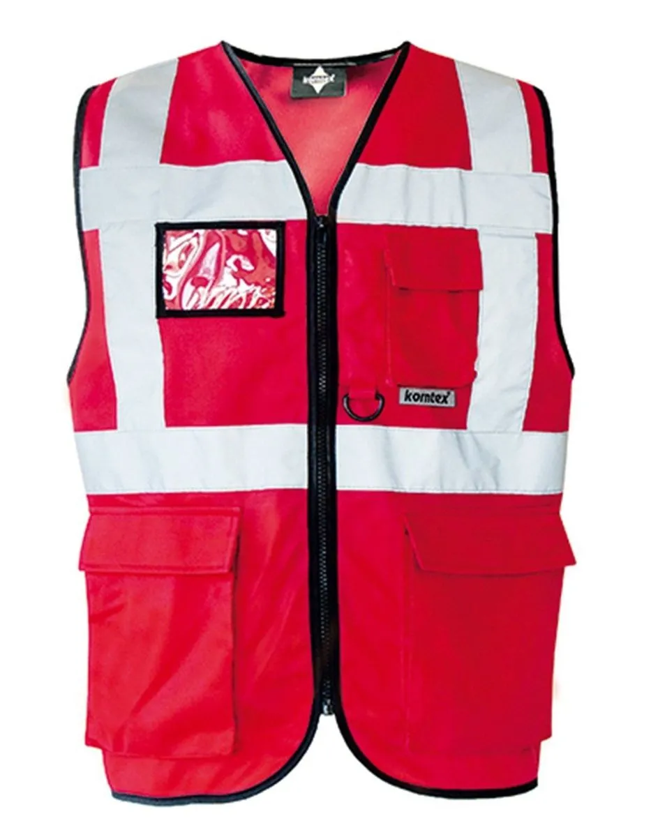 Gilet de sécurité zippé - Chasuble KX802 KXMF - rouge 