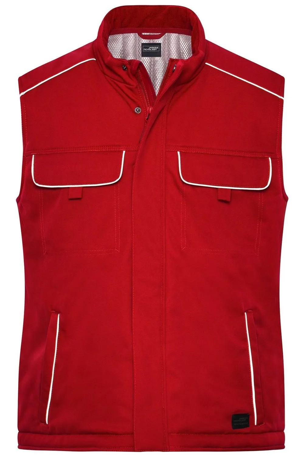 Gilet de travail rembourré softshell - JN885 - rouge 