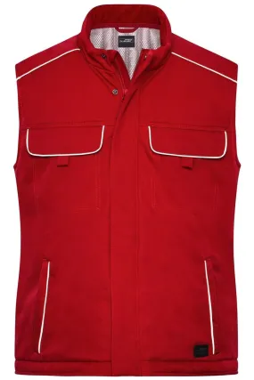 Gilet de travail rembourré softshell - JN885 - rouge 