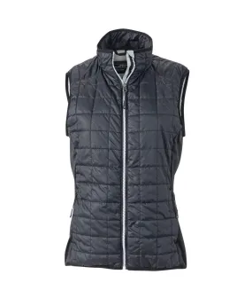 Gilet hybride sans manches molletonné - JN1113 - noir - Femme