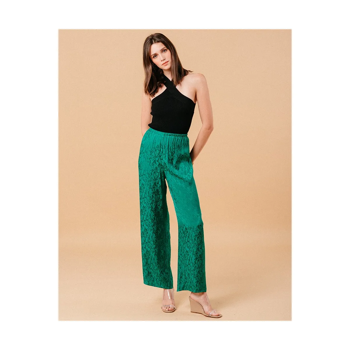 Grace et Mila - Pantalon fluide vert