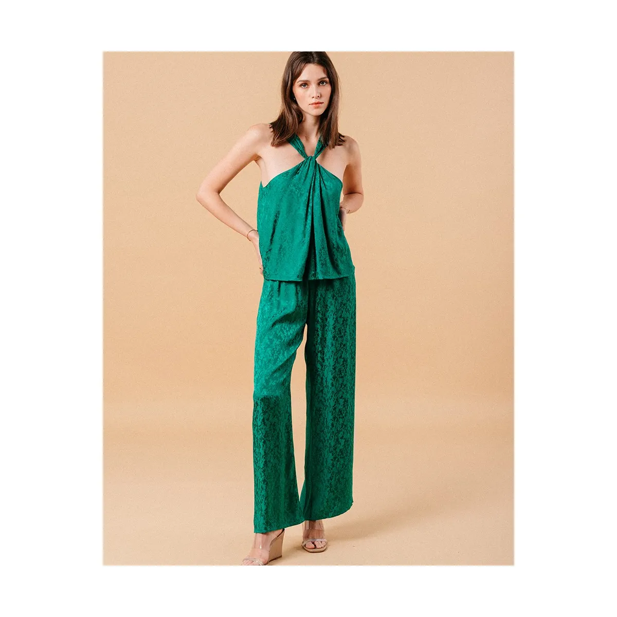 Grace et Mila - Pantalon fluide vert