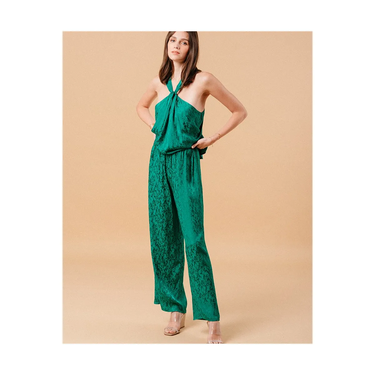 Grace et Mila - Pantalon fluide vert