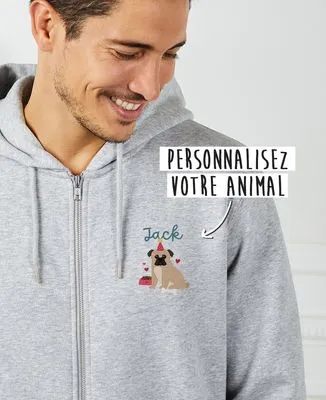 Hoodie homme Chien personnalisé