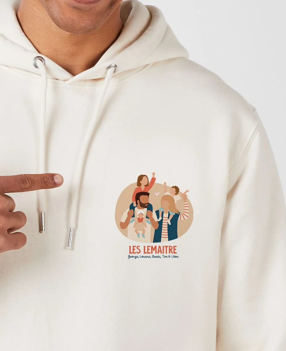 Hoodie homme Famille sur les épaules