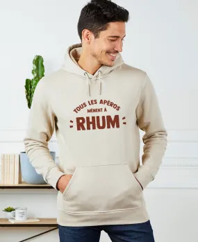 Hoodie homme Tous les apéros mènent à rhum