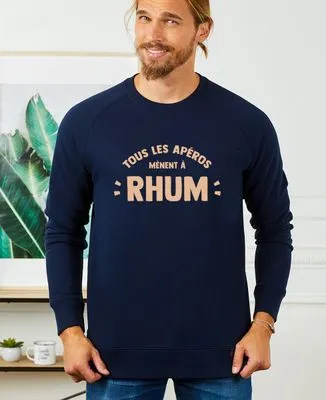 Hoodie homme Tous les apéros mènent à rhum