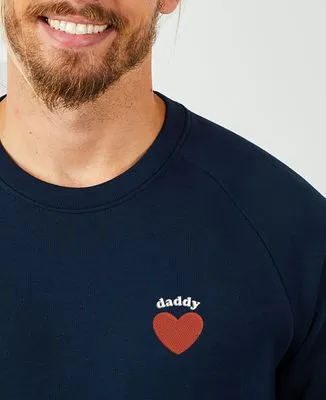 Hoodie zippé homme Daddy coeur