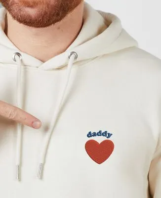 Hoodie zippé homme Daddy coeur