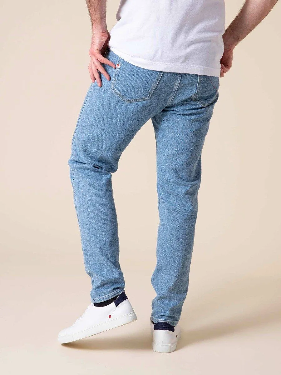 JEANS AJUSTE 103N DELAVE coton bio superdenim flex indigo clair | 1083