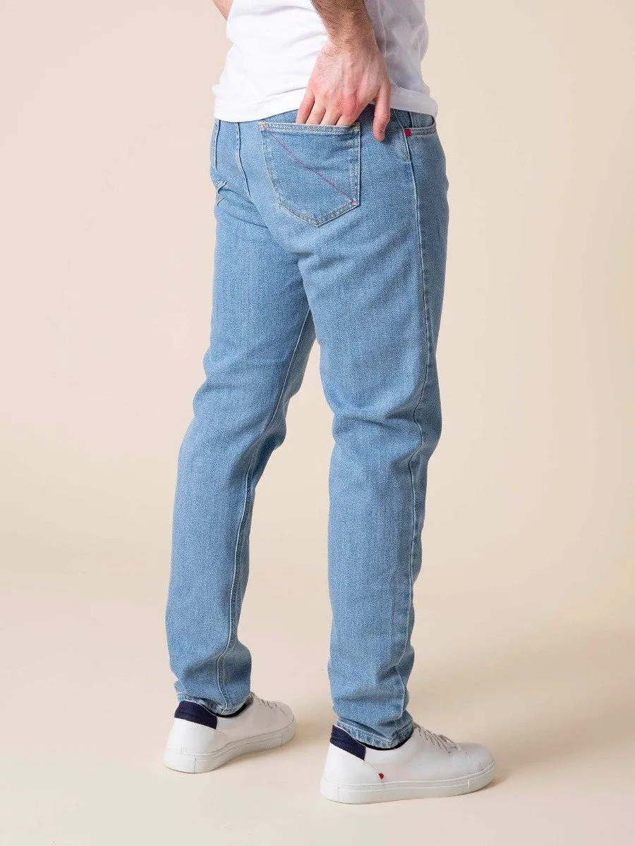 JEANS AJUSTE 103N DELAVE coton bio superdenim flex indigo clair | 1083