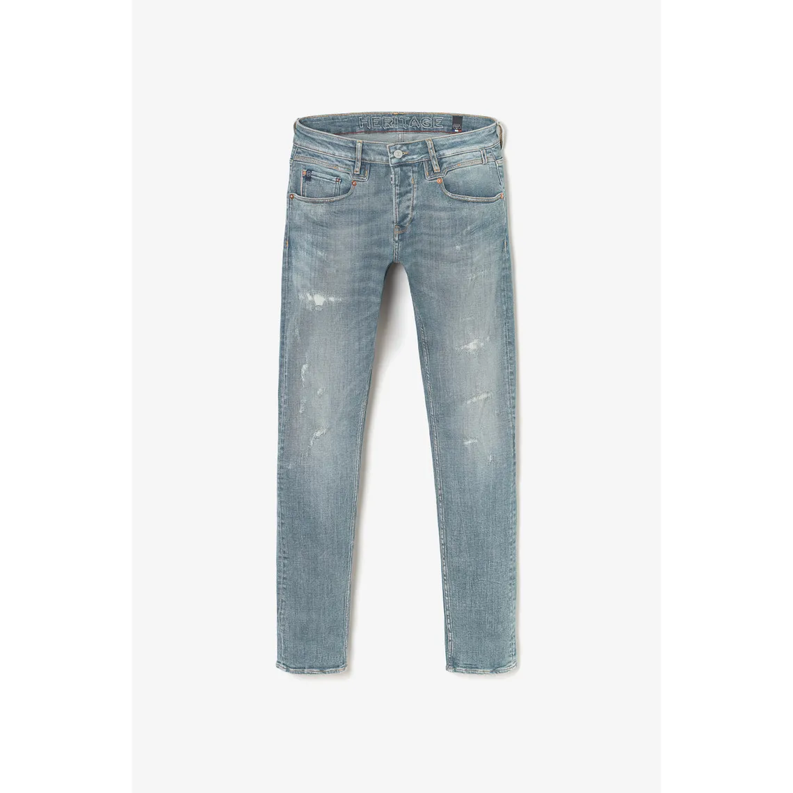 Jeans ajusté stretch 700/11, longueur 34 bleu en coton Tony | 3 Suisses