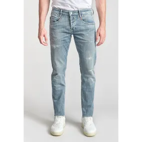 Jeans ajusté stretch 700/11, longueur 34 bleu en coton Tony | 3 Suisses