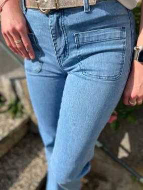 Jeans flare SONNY - La petite étoile - Prêt à porter femme Cléstyle Couleur écru 36 à 60 42