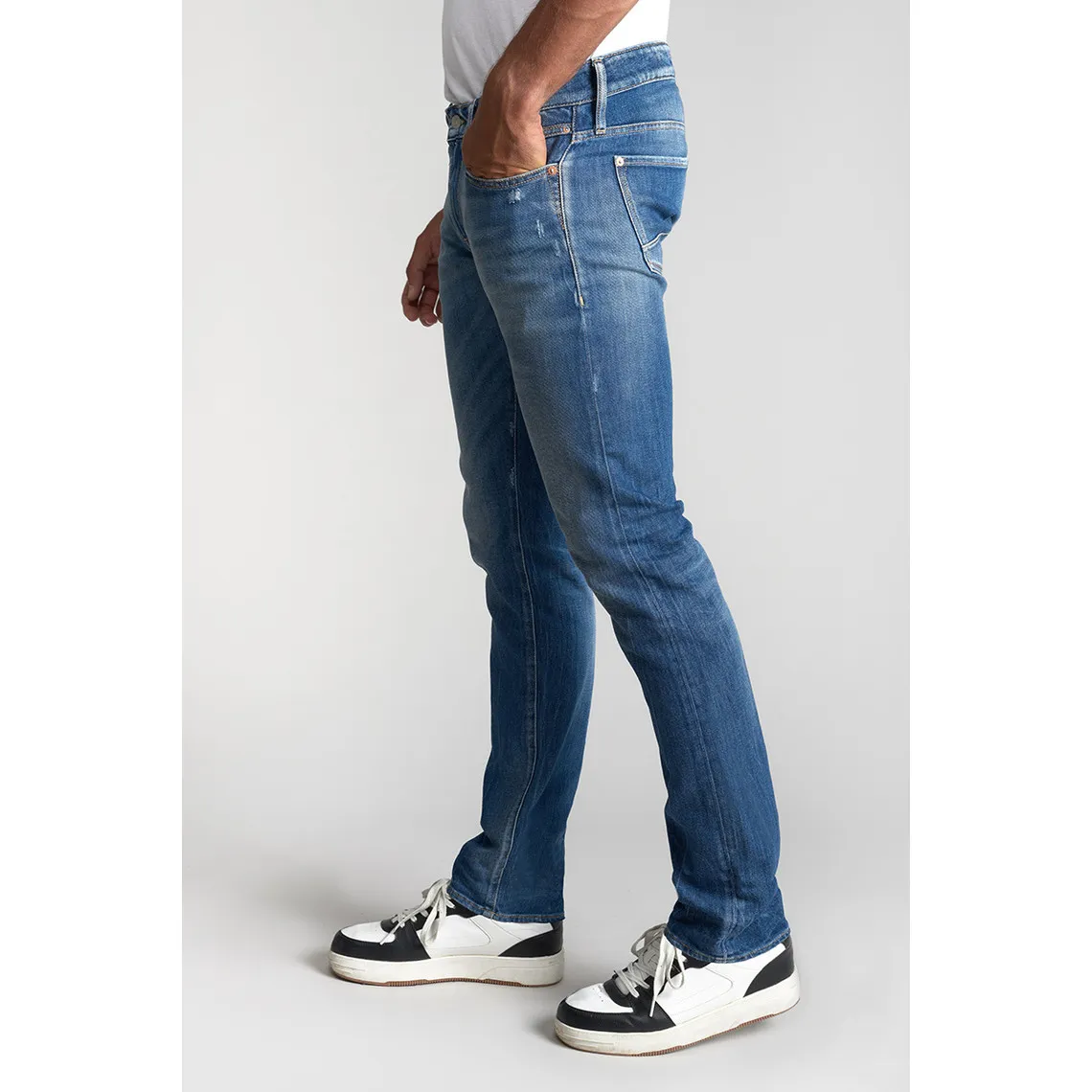 Jeans regular Pazy 800/12, longueur 34 bleu en coton | 3 Suisses