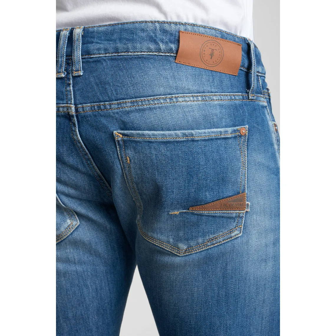 Jeans regular Pazy 800/12, longueur 34 bleu en coton | 3 Suisses