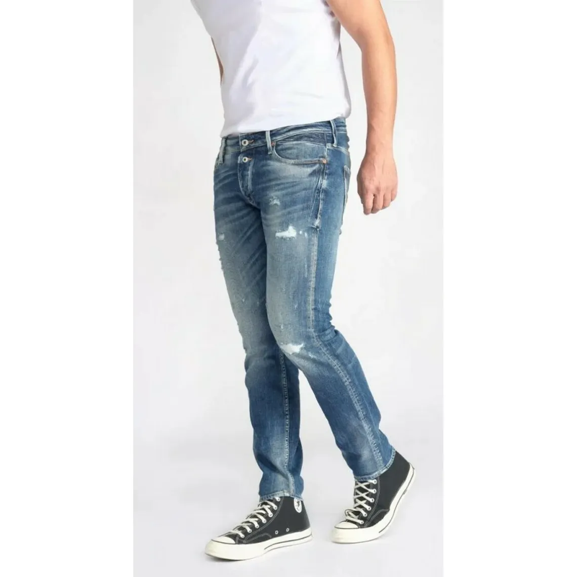 Jeans slim stretch 700/11, longueur 34 bleu en coton Zack | 3 Suisses