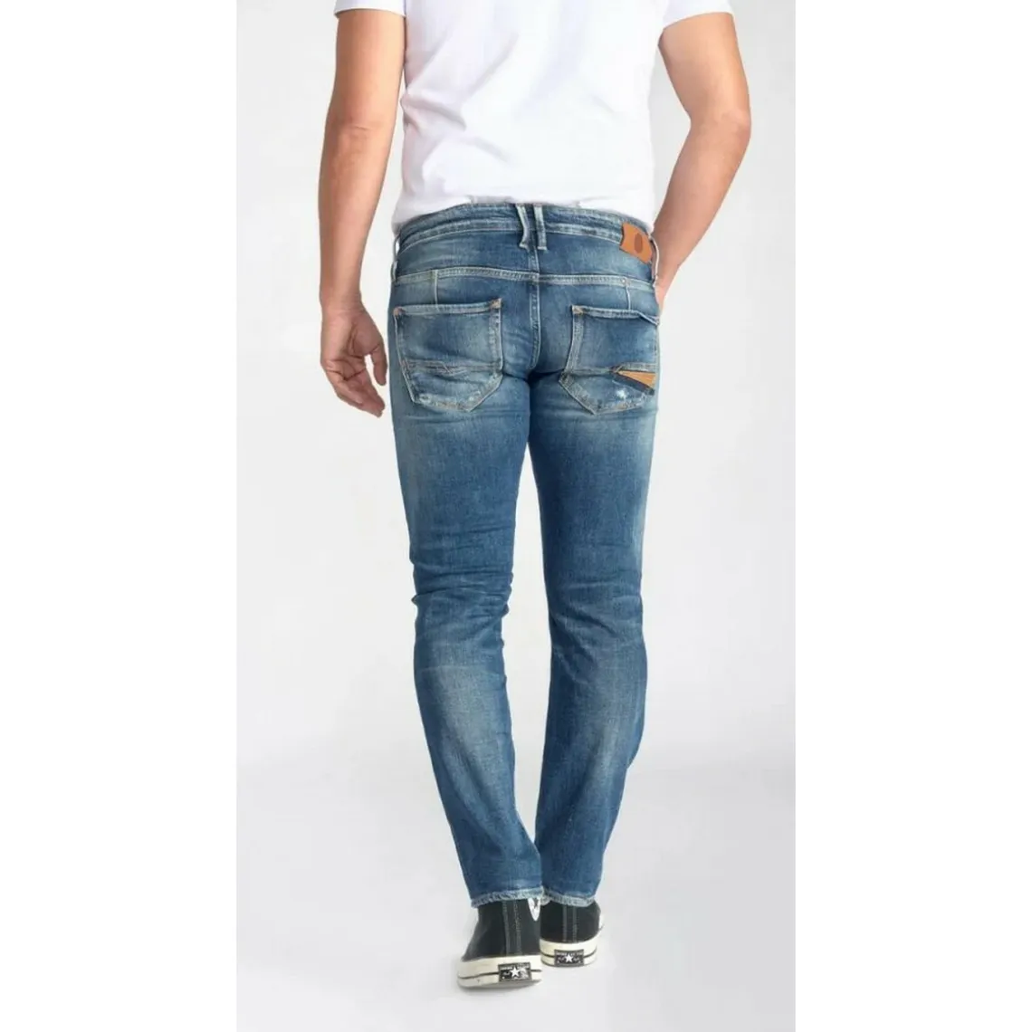 Jeans slim stretch 700/11, longueur 34 bleu en coton Zack | 3 Suisses