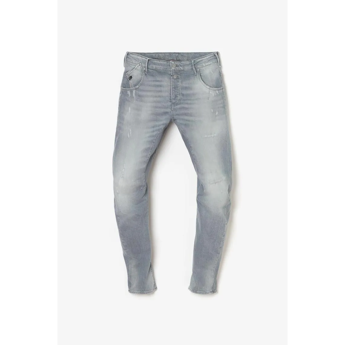 Jeans tapered 903, longueur 34 gris Milo en coton | 3 Suisses