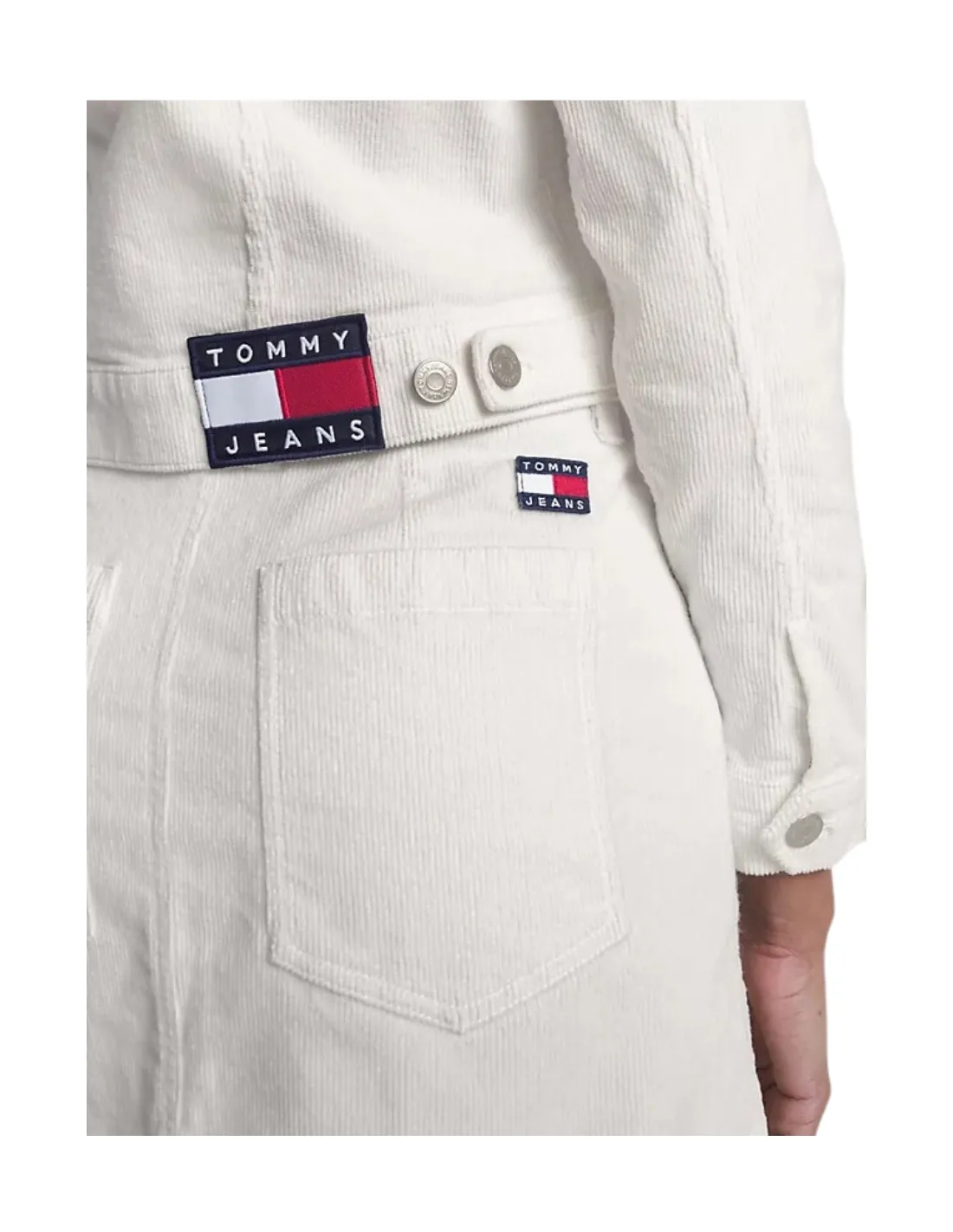 Jupe en velours Tommy Jeans Ref 60606 Blanc