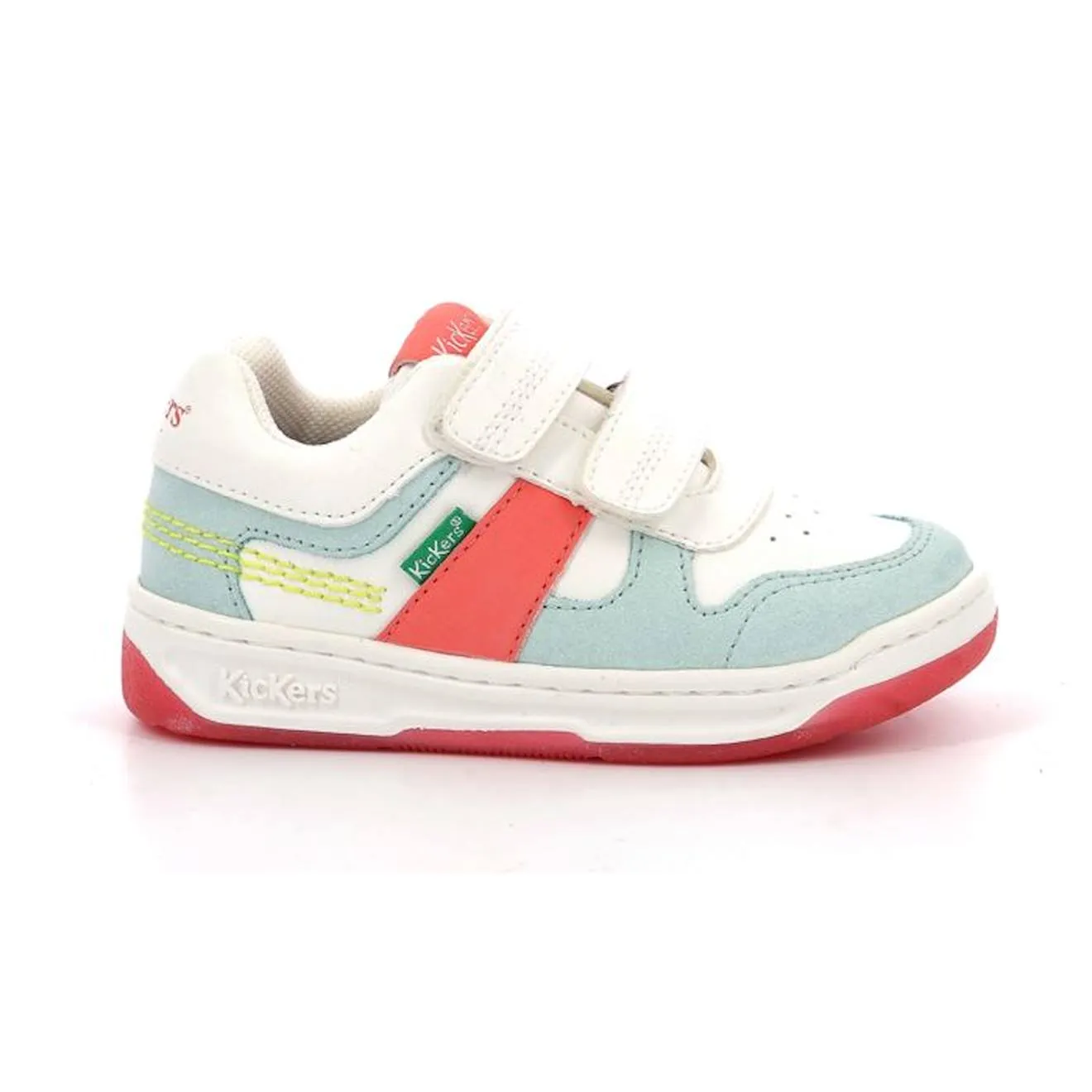 KICKERS Baskets basses Kalido Vert/blanc blanc - Kickers