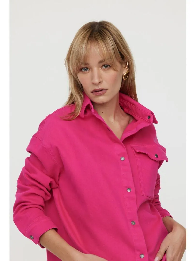 Lee Cooper - Chemise manches longues coton  DRISTEL - Rose fushia