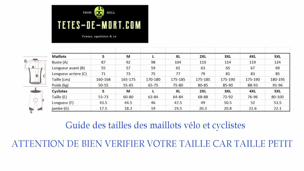 Maillot vélo manche longue tete de mort