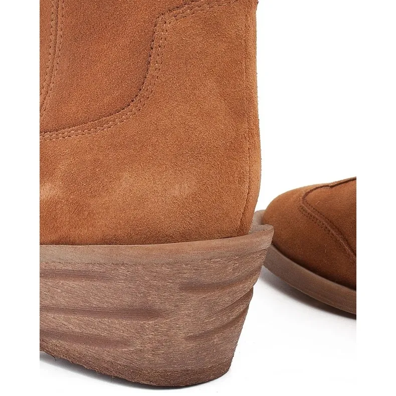 Marco Shoes Bottes en cuivre en daim naturel brun