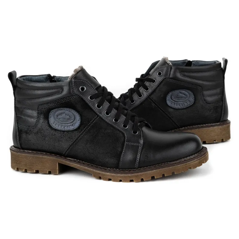 Mario Pala Bottes d'hiver pour hommes noires 865MP le noir