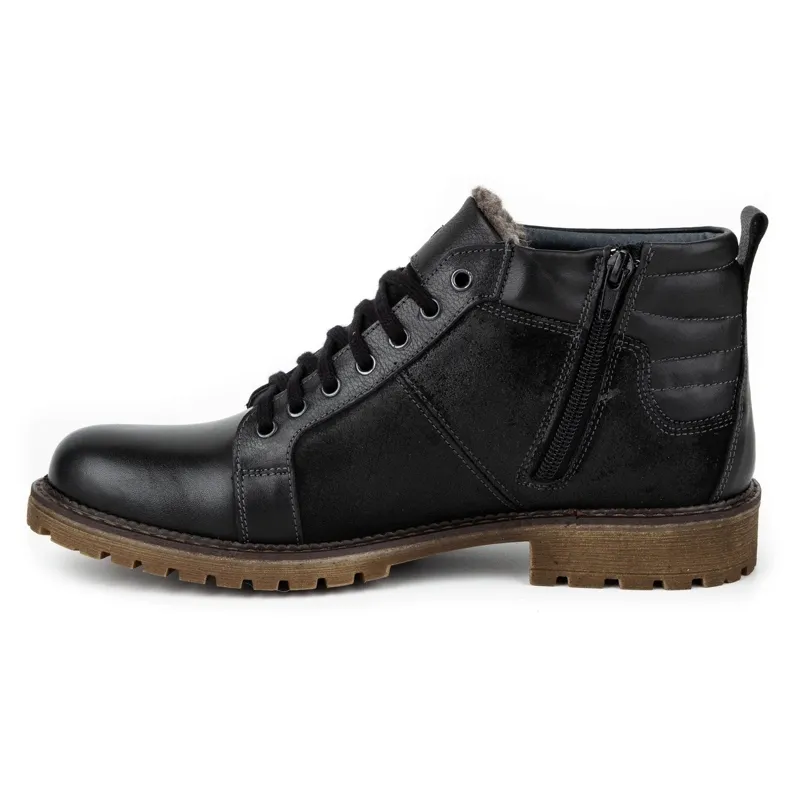 Mario Pala Bottes d'hiver pour hommes noires 865MP le noir