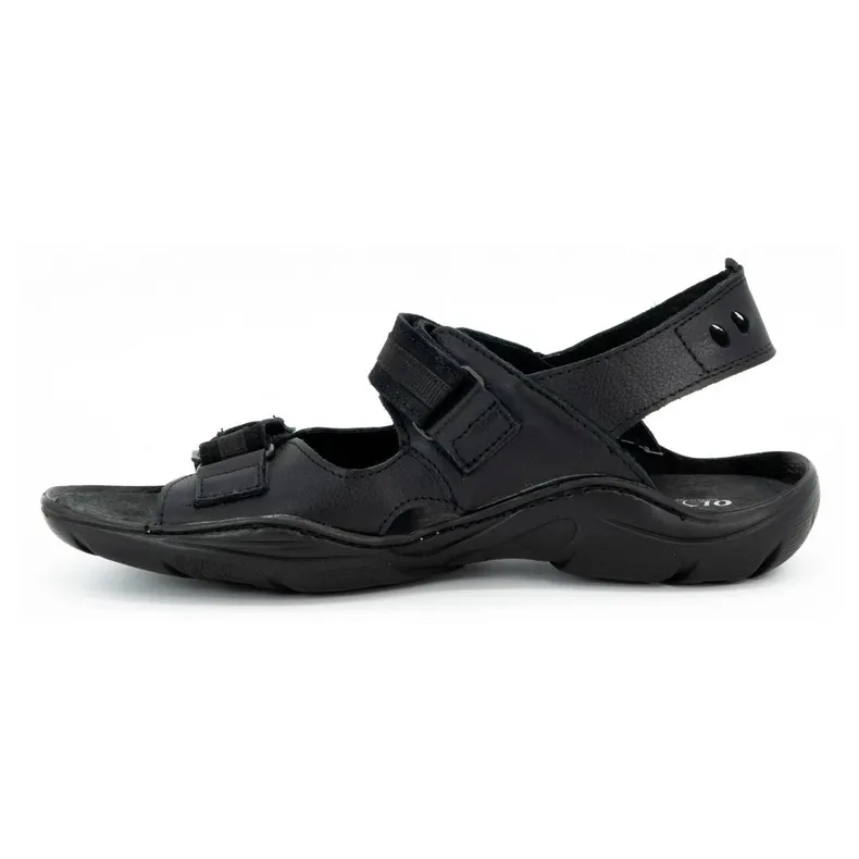 Olivier Sandales cuir homme noir 448 le noir