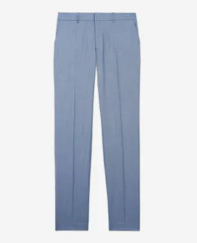 Pantalon costume laine bleu clair ajusté