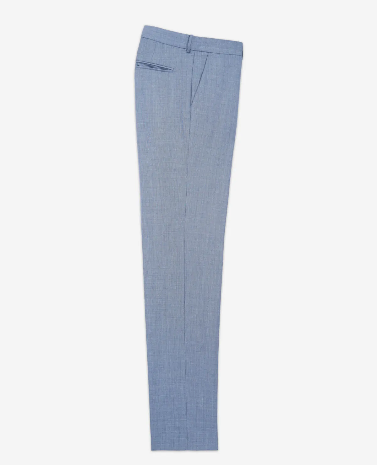 Pantalon costume laine bleu clair ajusté