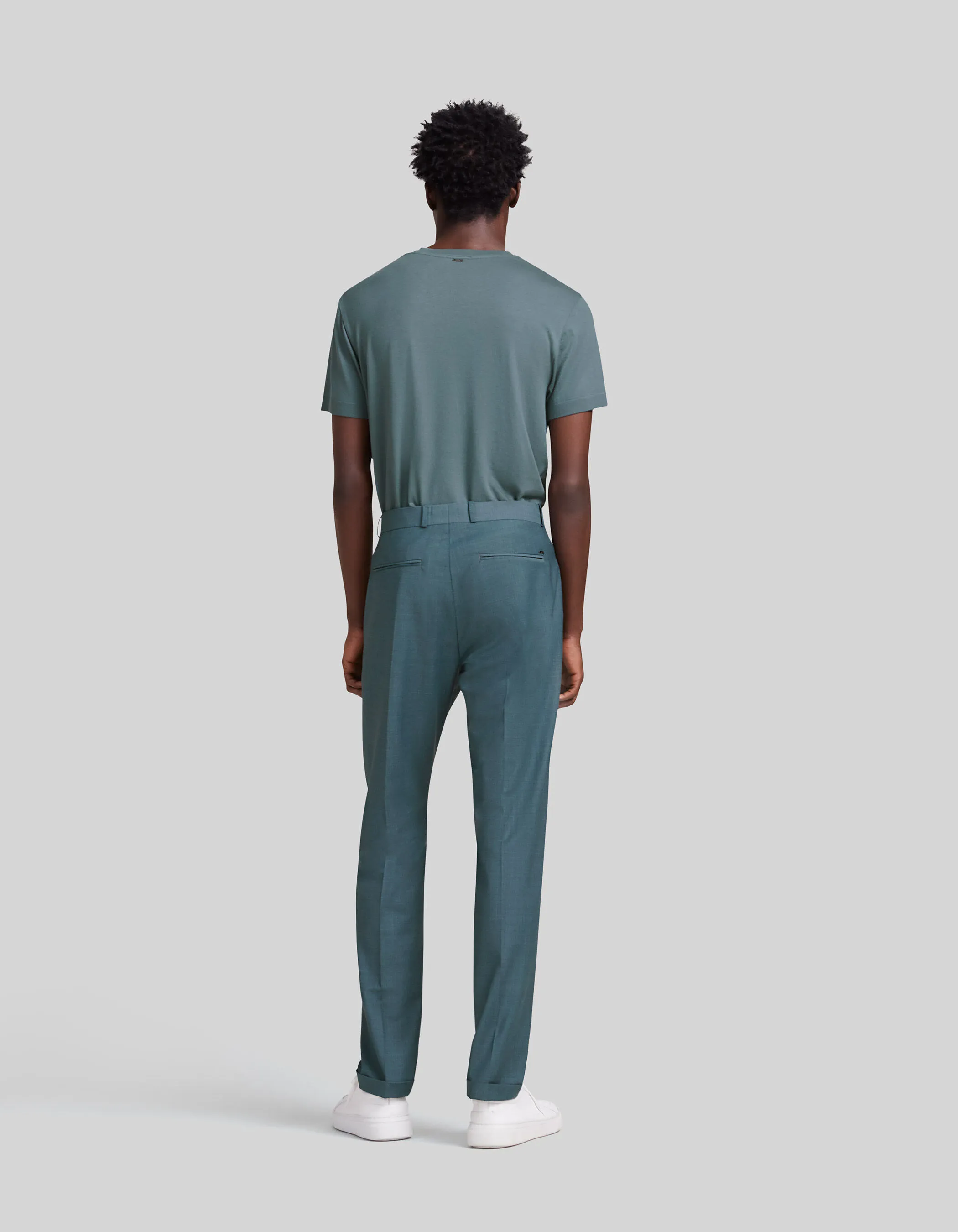 Pantalon de costume vert bleuté Homme