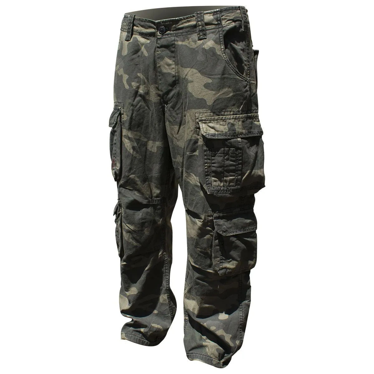 Pantalon Homme SURPLUS - Cargo Airborne Dark Camo Grandes Tailles - Rock A Gogo