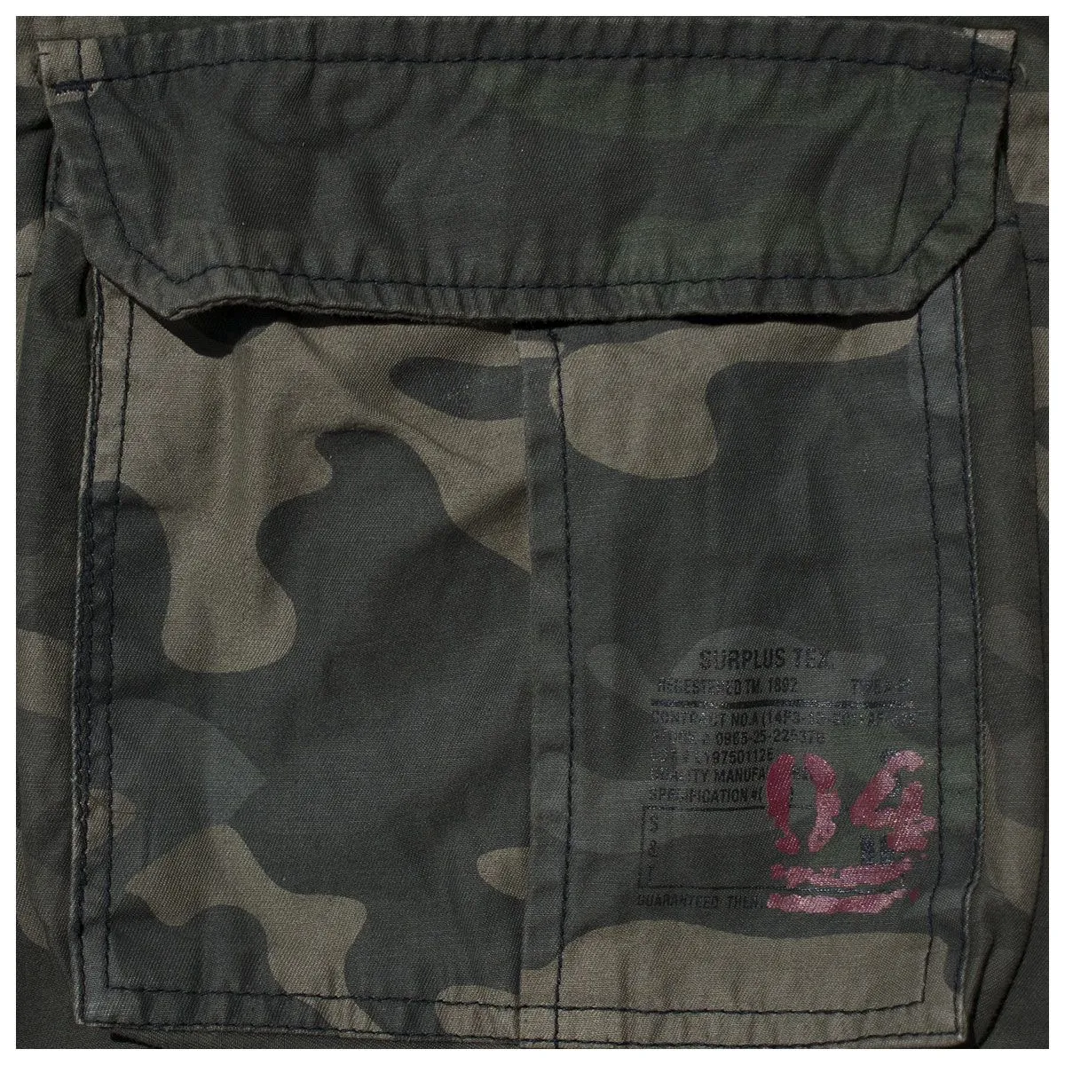 Pantalon Homme SURPLUS - Cargo Airborne Dark Camo Grandes Tailles - Rock A Gogo