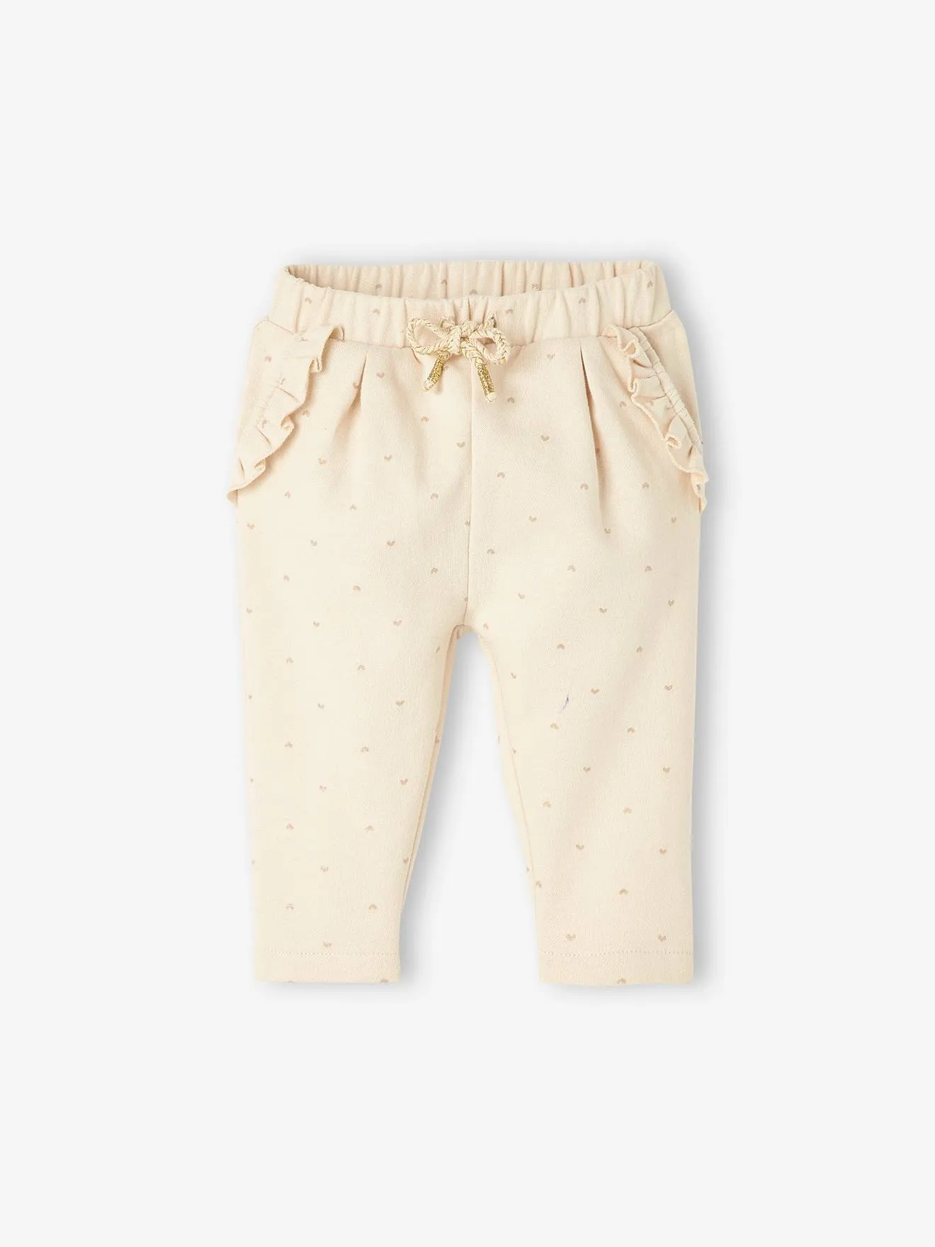 Pantalon molleton bébé fille écru - Vertbaudet