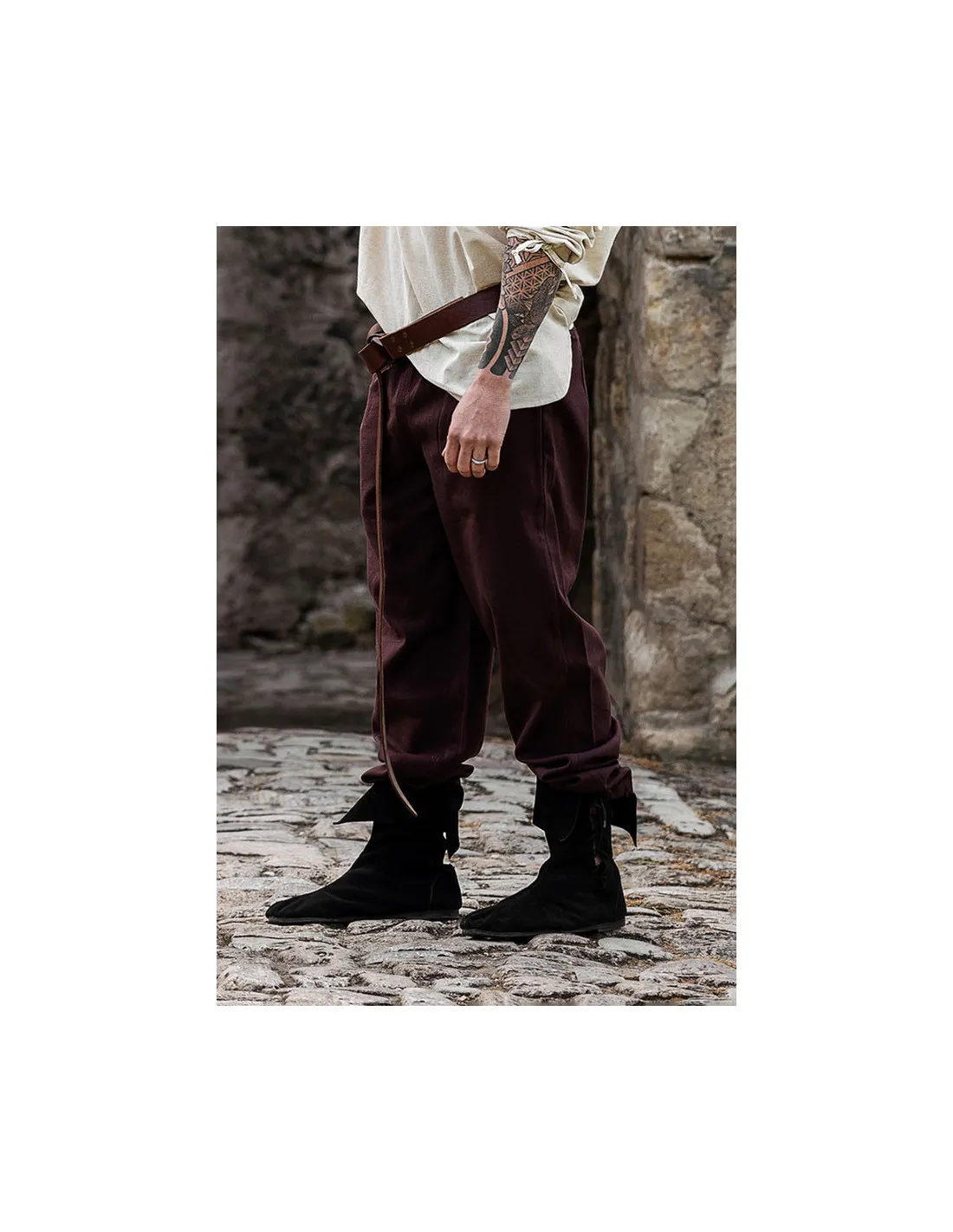 Pantalon médiéval Arvo, couleur marron ⚔️ Boutique Épées