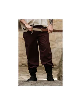 Pantalon médiéval Arvo, couleur marron ⚔️ Boutique Épées