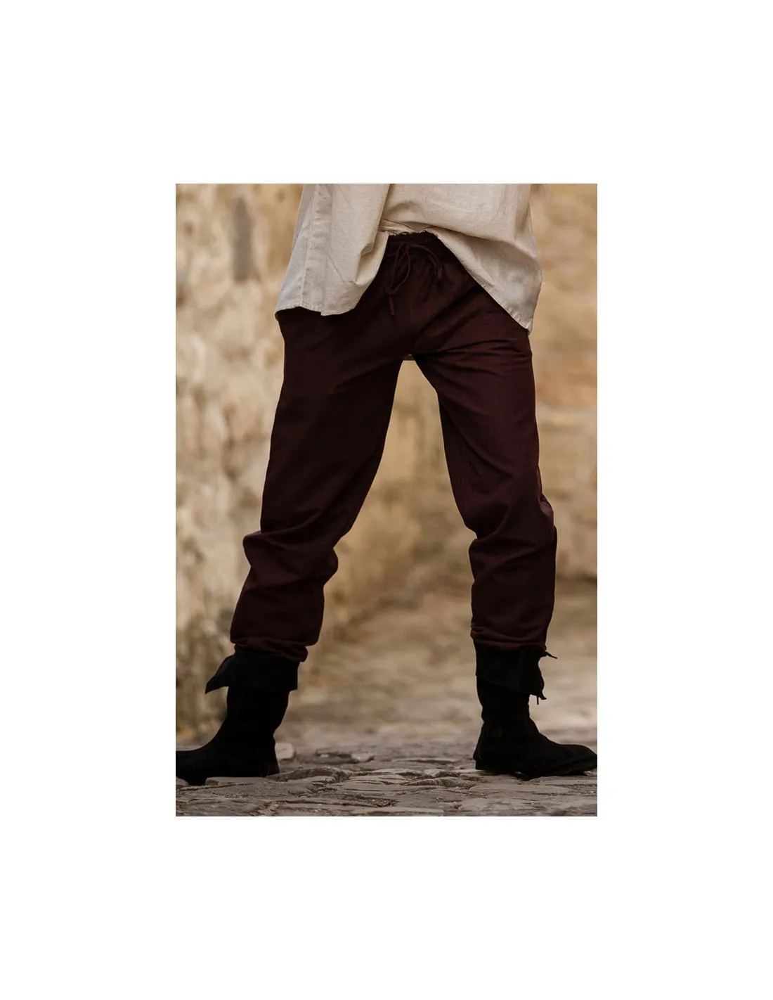 Pantalon médiéval Arvo, couleur marron ⚔️ Boutique Épées