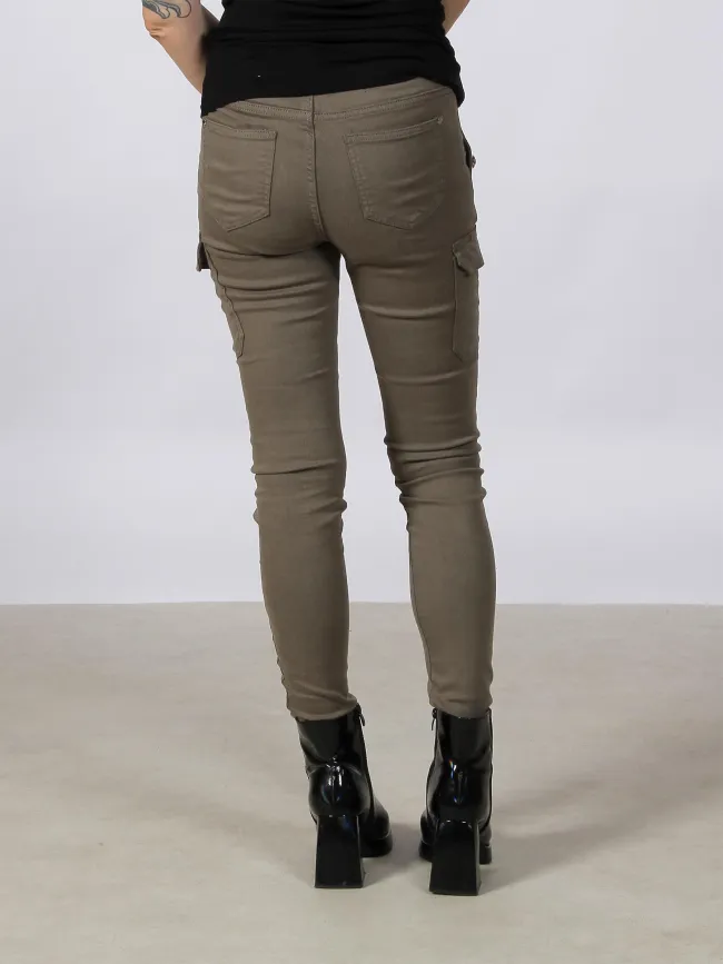 Pantalon skinny cargo kaki femme - Morgan | wimod