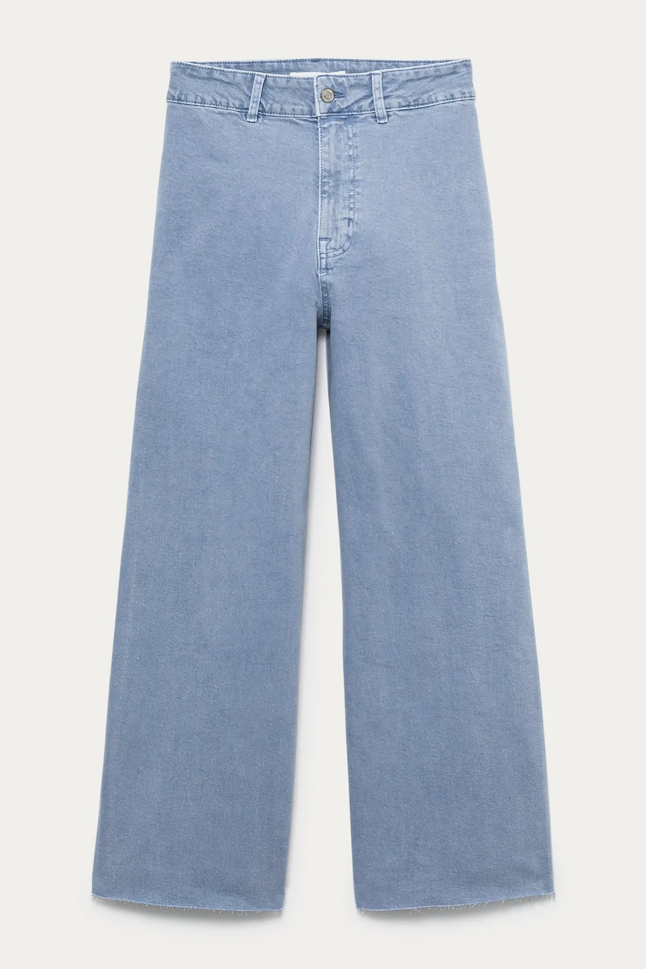 Pantalon taille haute raw cut - Bleu